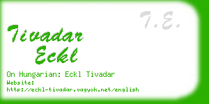 tivadar eckl business card